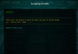 Application de scraping des adresses e-mail